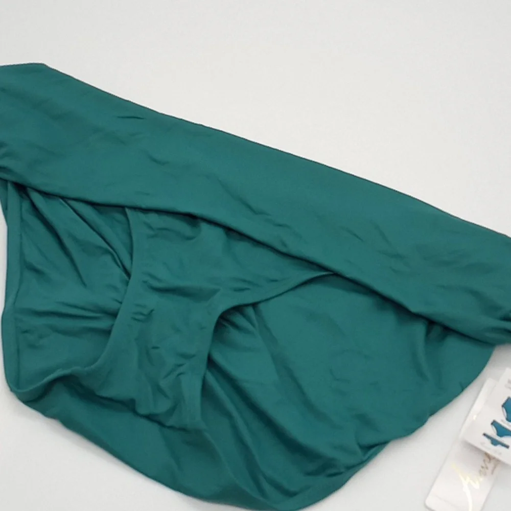 Anne Cole Live in Color Convertible‎ High Waist Bikini Bottom Ocean Green